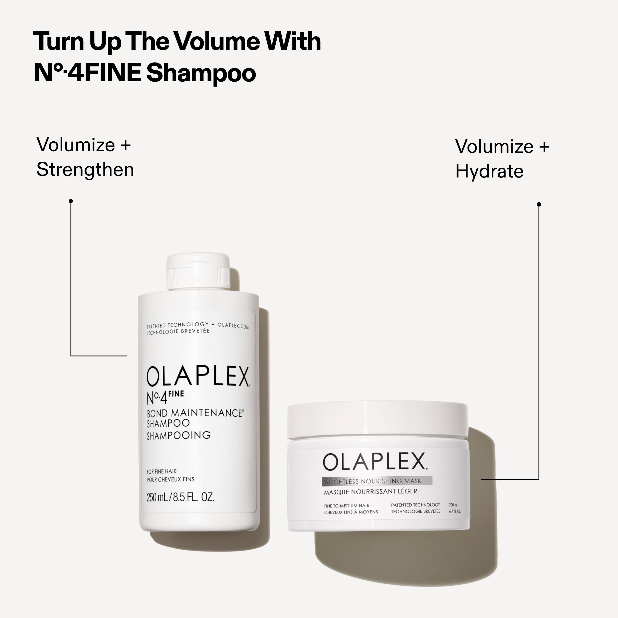 Augmentez le volume avec
N°.4 FINE Shampoo

Volumer +
Renforcer

Volumer +
Hydrater