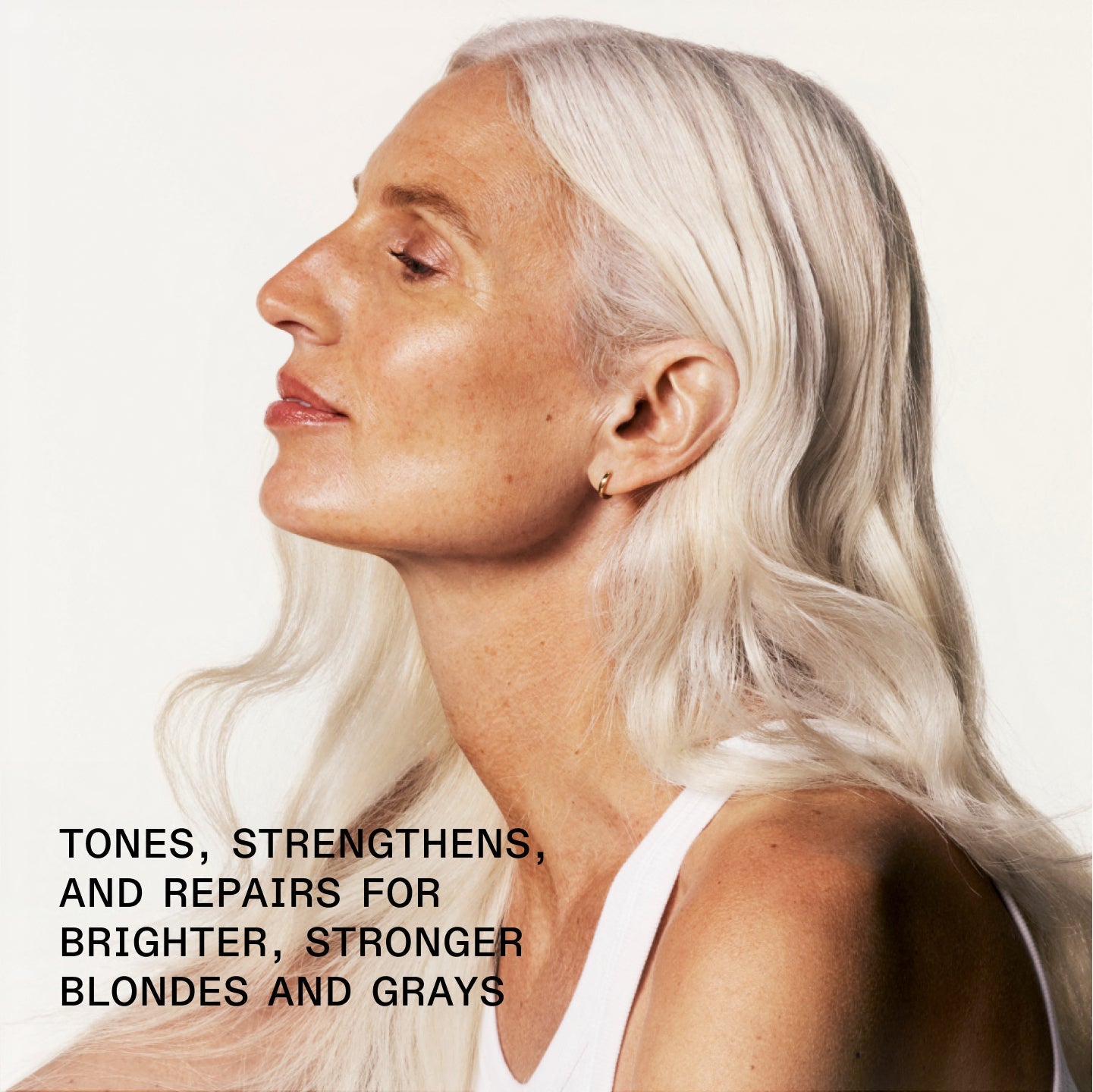 TONES, STRENGTHENS, AND REPAIRS FOR BRIGHTER, STRONGER BLONDES AND GRAYS