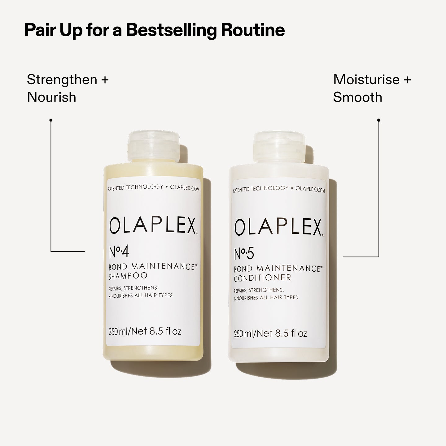Associez-les pour créer une routine best-seller
N°.4 : Renforcer + Nourrir
N°5 - Hydrate et lisse