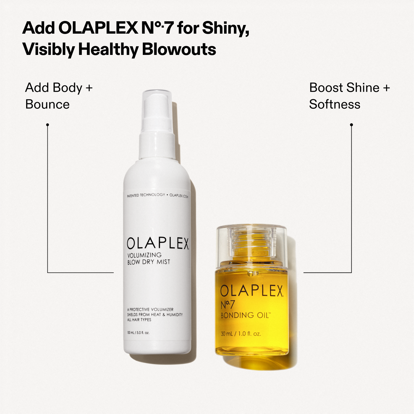 Utilisez OLAPLEX N°.7 pour des brushings brillants et visiblement sains

VBDM - Apporter du corps et du rebond

N°.7 : Booster la brillance + la douceur