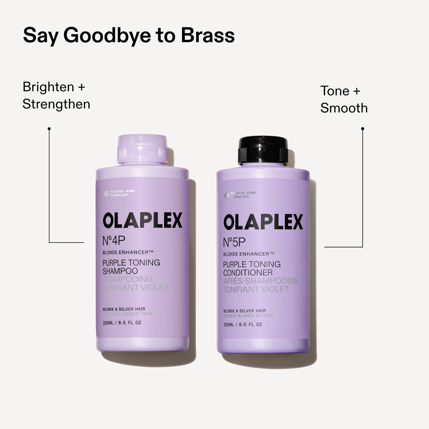 Say Goodbye to Brass
Brighten +
Strengthen
Tone +
Smooth