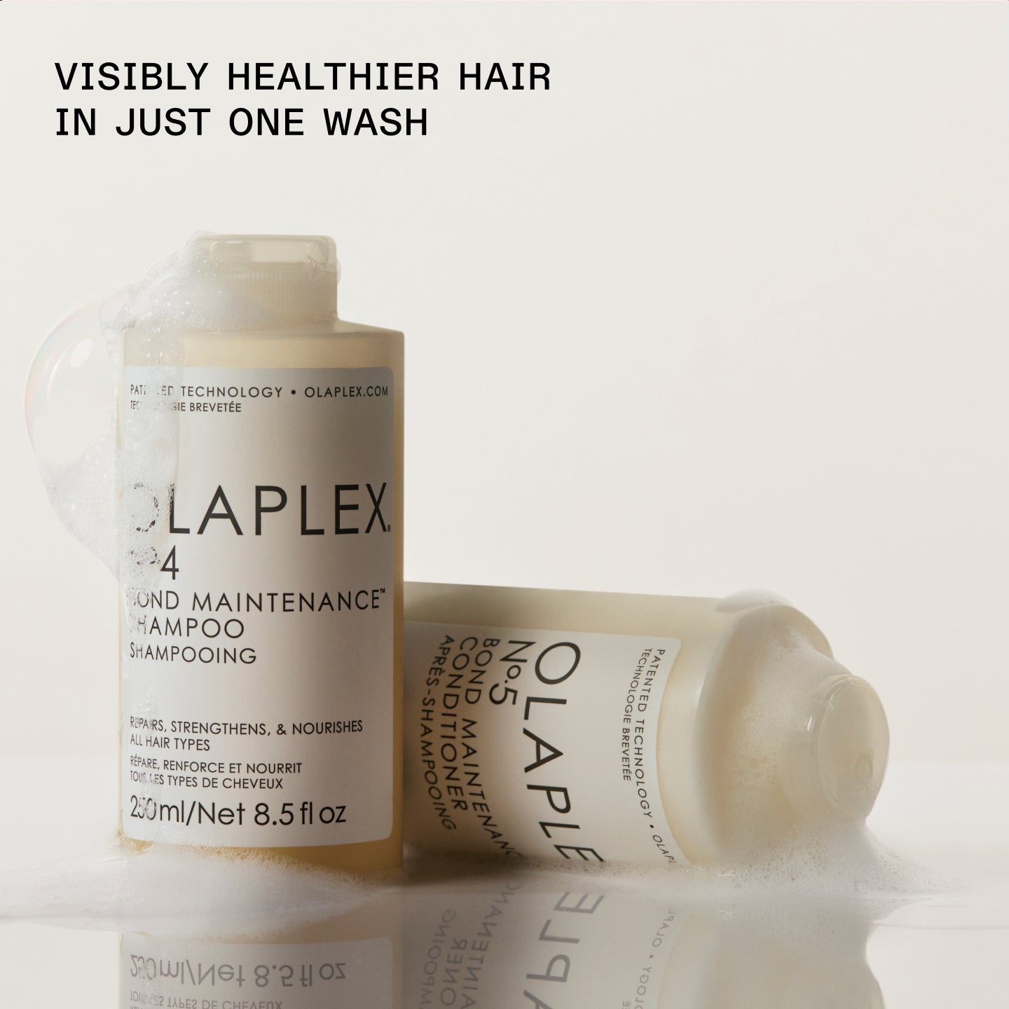 DES CHEVEUX VISIBLEMENT PLUS SAINS EN UN SEUL LAVAGE